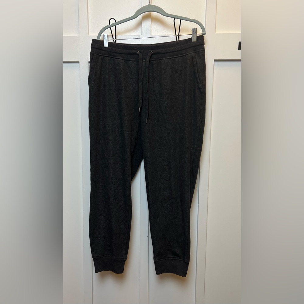Orvis Sweatpants Joggers Mens Large Gray Pants Lounge Pocket Drawstring Stretch
